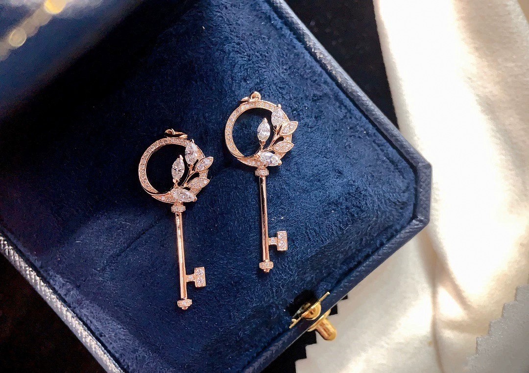 Tiffany Keys, Tiffany Victoria® Diamond Vine Circle Key in Platinum