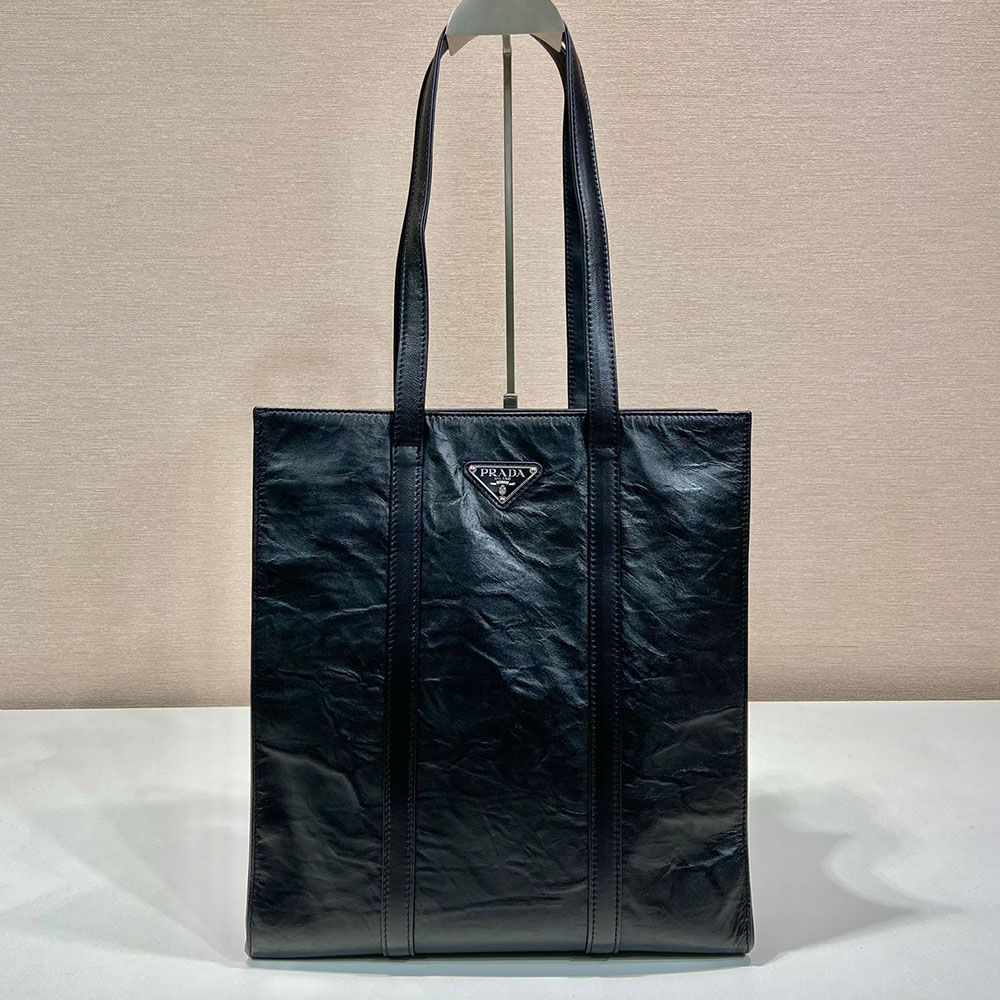 Prada Small Antique Nappa Leather Tote Bag Handbag  (Replica)