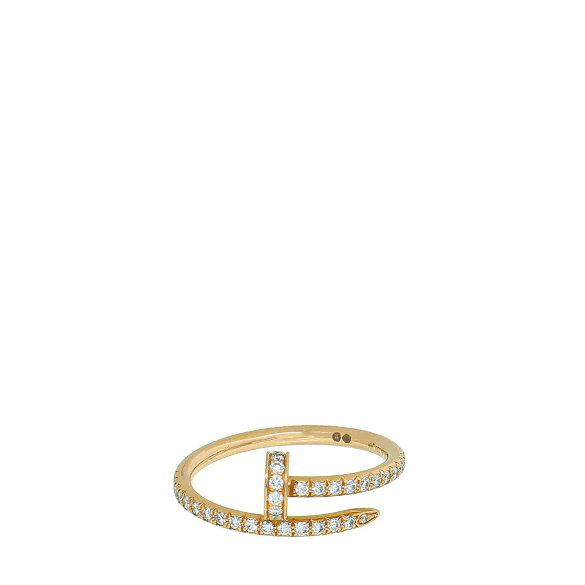 Cartier 18K Rose Gold Diamond Juste Un Clou Diamond Ring 50