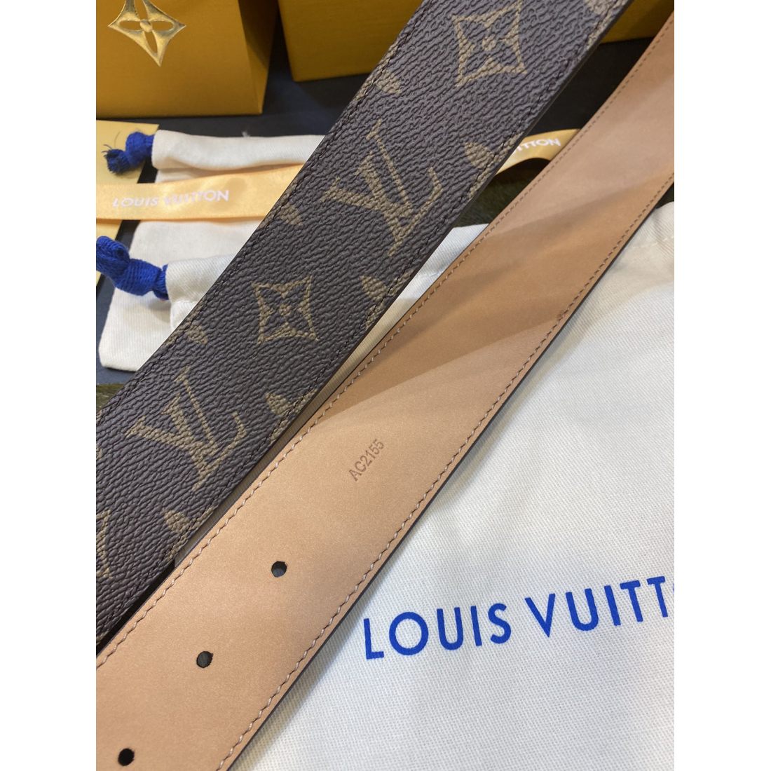 LV Classic Sand Bottom Louis Men's Belt 40 MM
