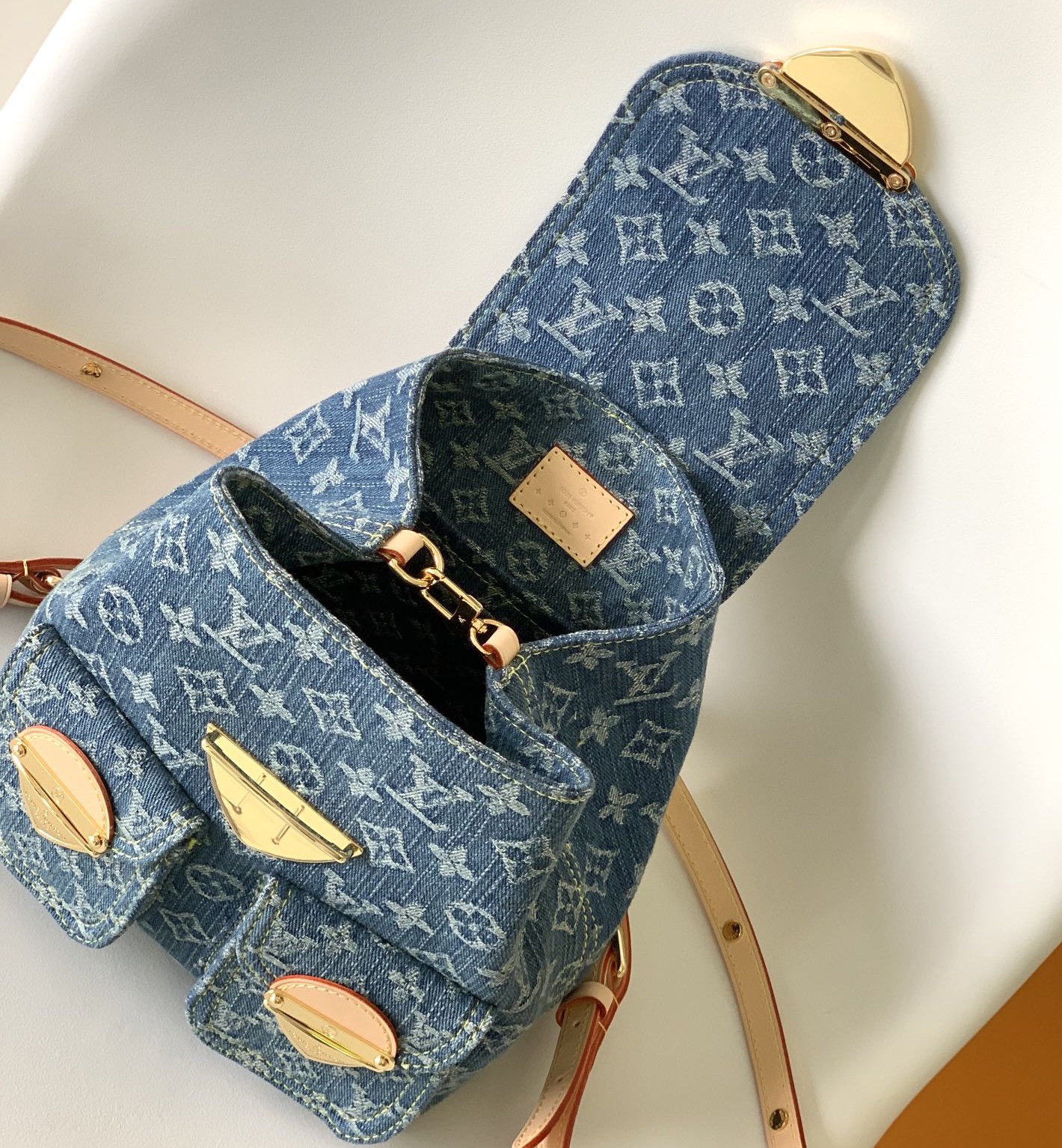 Louis Vuitton LV VENICE Denim Backpack Bag M46836(Replica)