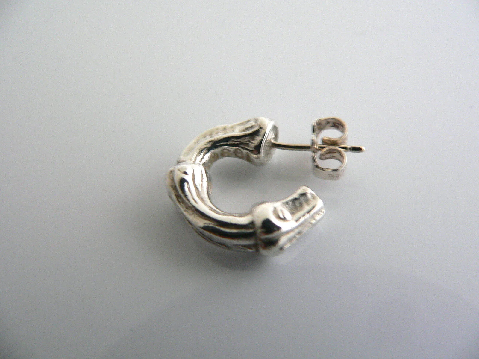 Tiffany & Co Bamboo Earrings Hoops Nature Sterling Silver Gift Love Garden Cool