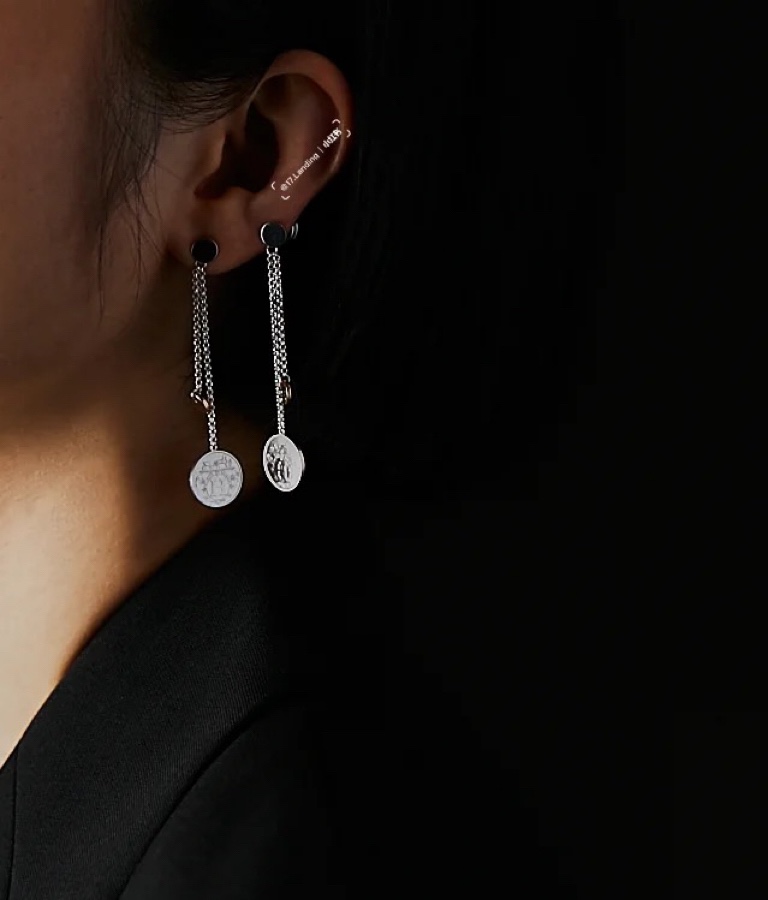 Hermes Ex-Libris earrings