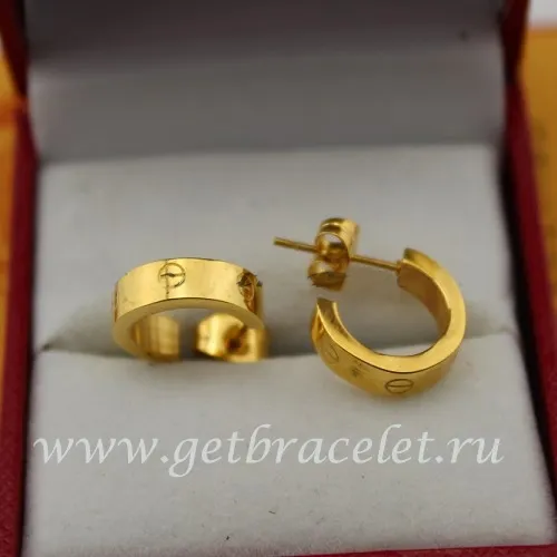 Fake Cartier Love Earrings Yellow Gold B8028800