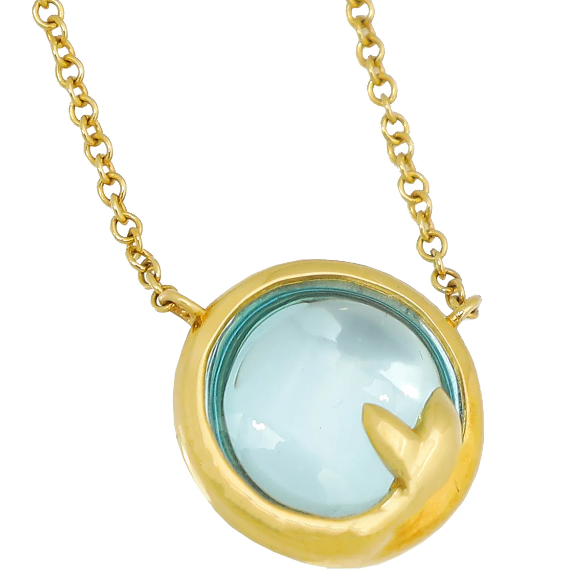 Tiffany & Co 18K Yellow Gold Paloma Picasso Olive Leaf Pendant Necklace