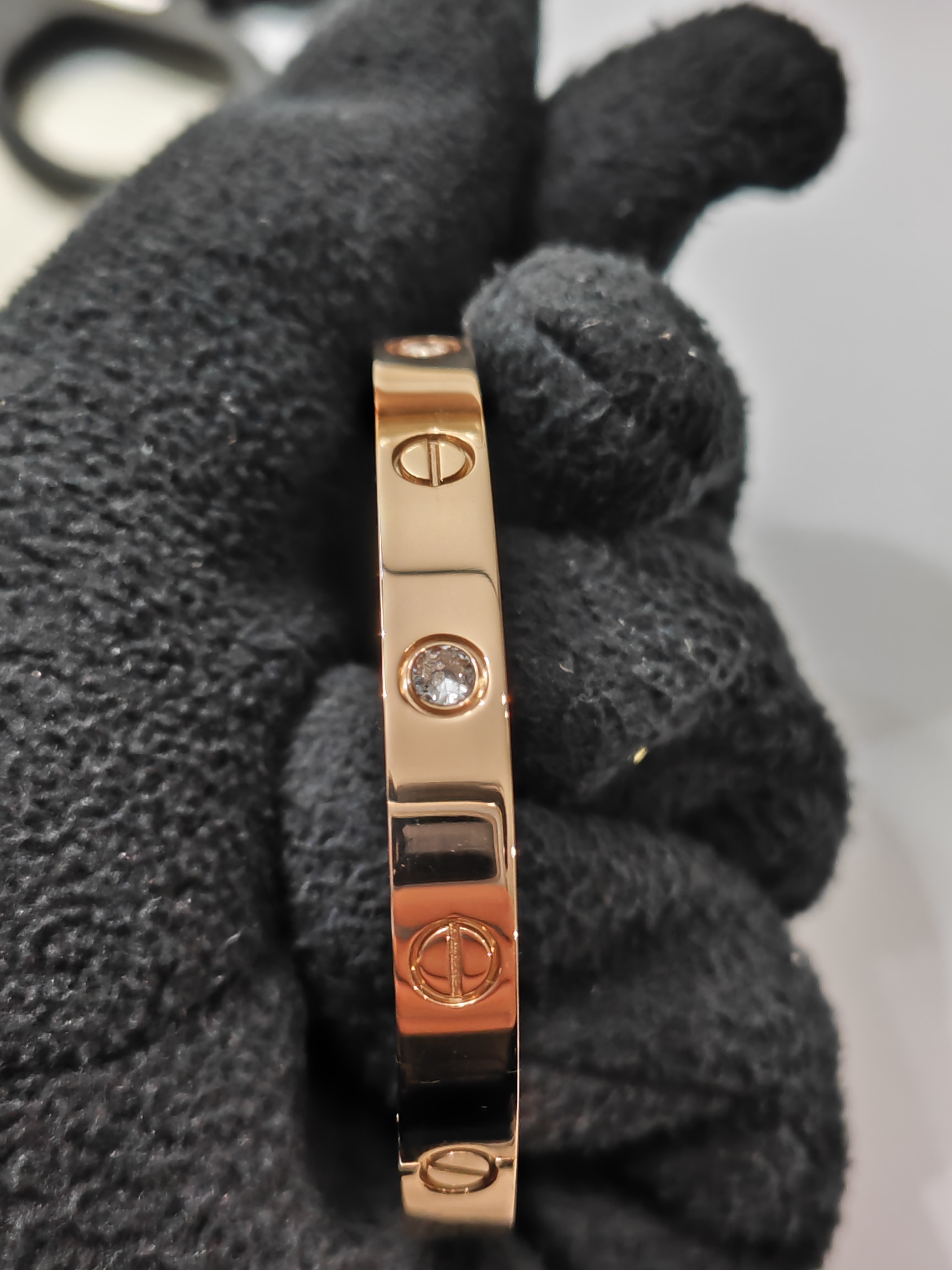 Cartier Four Diamonds Love Bracelet & Narrow Full Diamond Bracelet