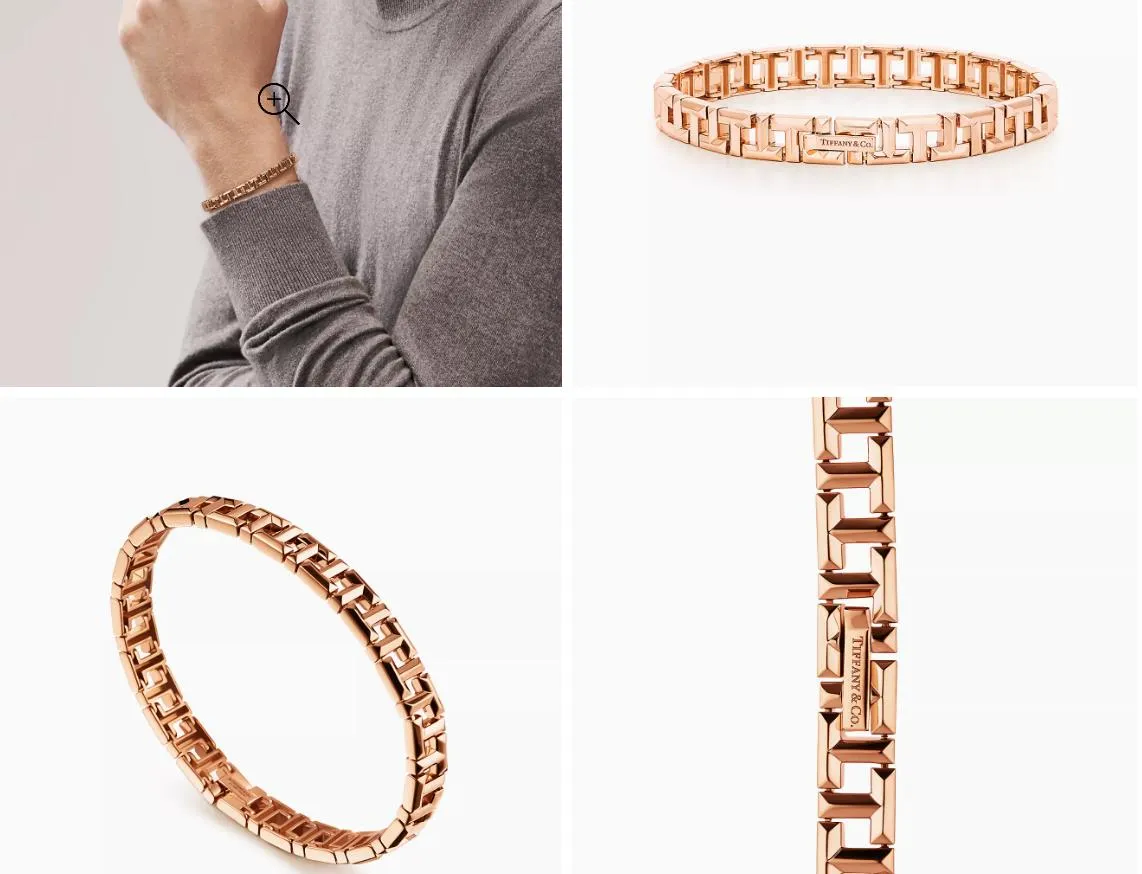 Tiffany T True Narrow Bracelet Rose Gold