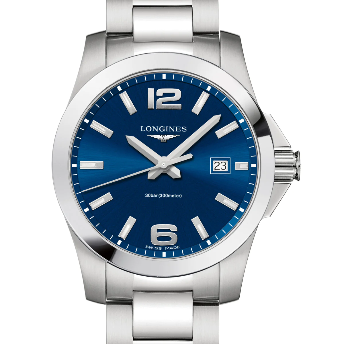 Conquest 29.5MM Quartz Blue Dial Steel Watch L3.376.4.96.6