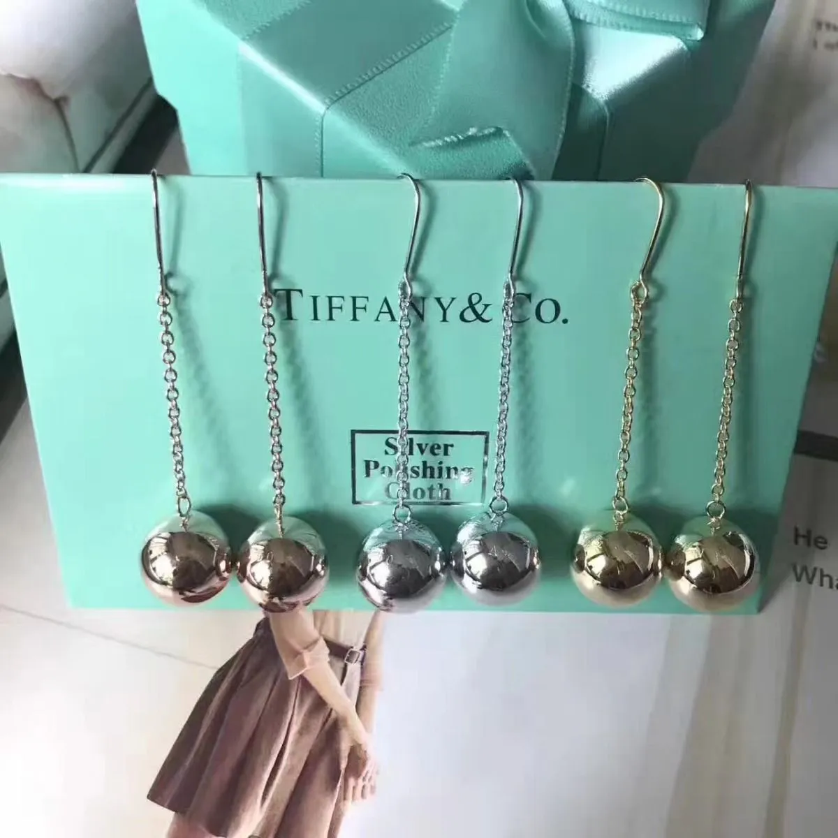 Tiffany HardWear Ball Hook Earrings 2018 Latest For Ladies 38096753/38172808/38172816