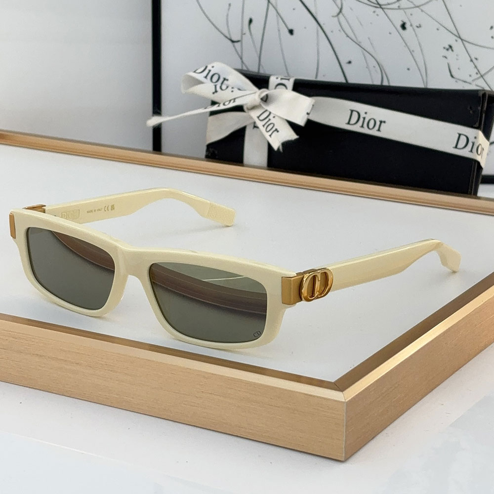 Dior Mirror Leg Stereoscopic Logo Acetate Fibre sunglasses Top quality  (Replica）
