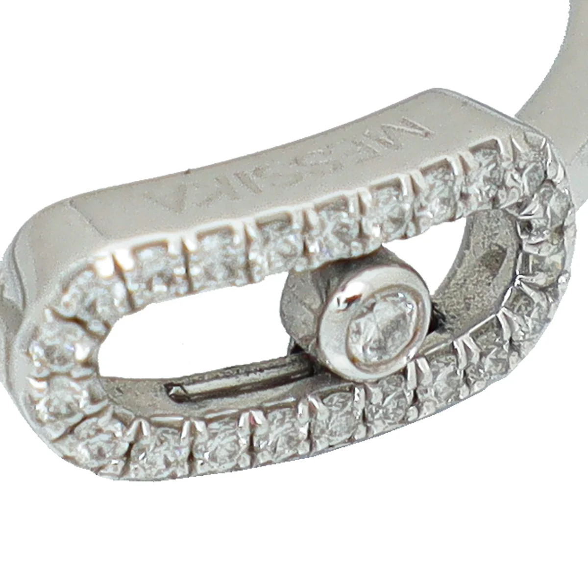 Messika 18K White Gold Diamond Move Uno Ring (56-57)