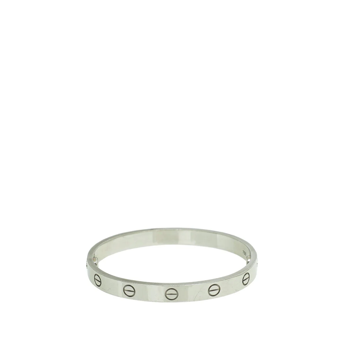 Cartier 18K White Gold Love Classic Bracelet 16