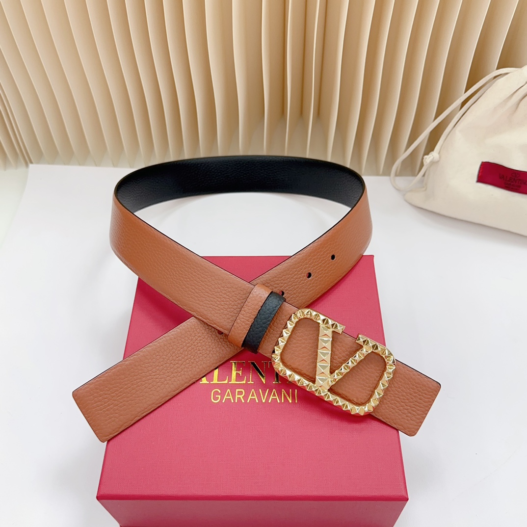 Valentino Leather Belts 1:1 Mirror Version