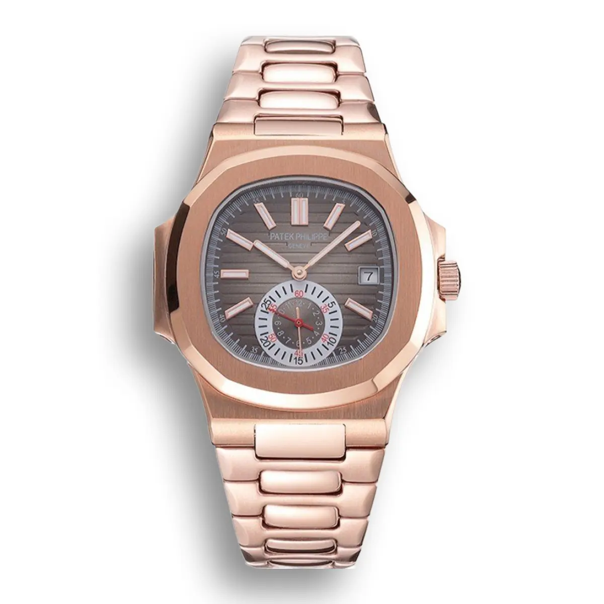 Nautilus 5980/1R-011 Dial Silver 40 mm, Rose Gold