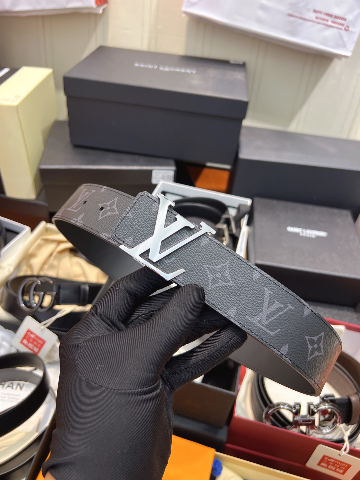 Louis Vuitton LV Leather Belts 1:1 Mirror Version