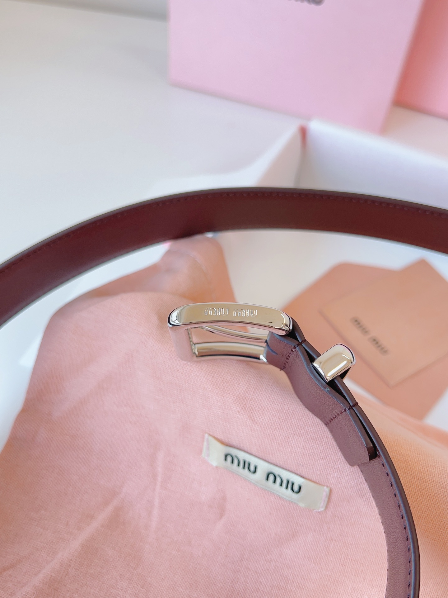 MiuMiu Leather Belts 1:1 Mirror Version