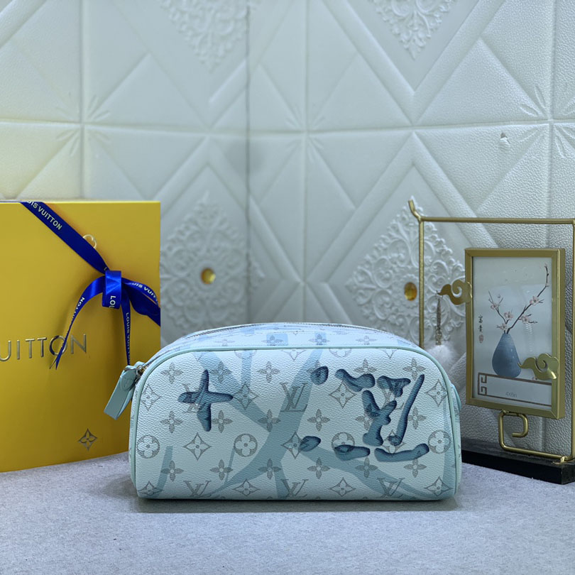 Louis Vuitton LV  Cosmetics Pouch Toiletry Bag Leather Handbag  Shoulder Bag(Replica)