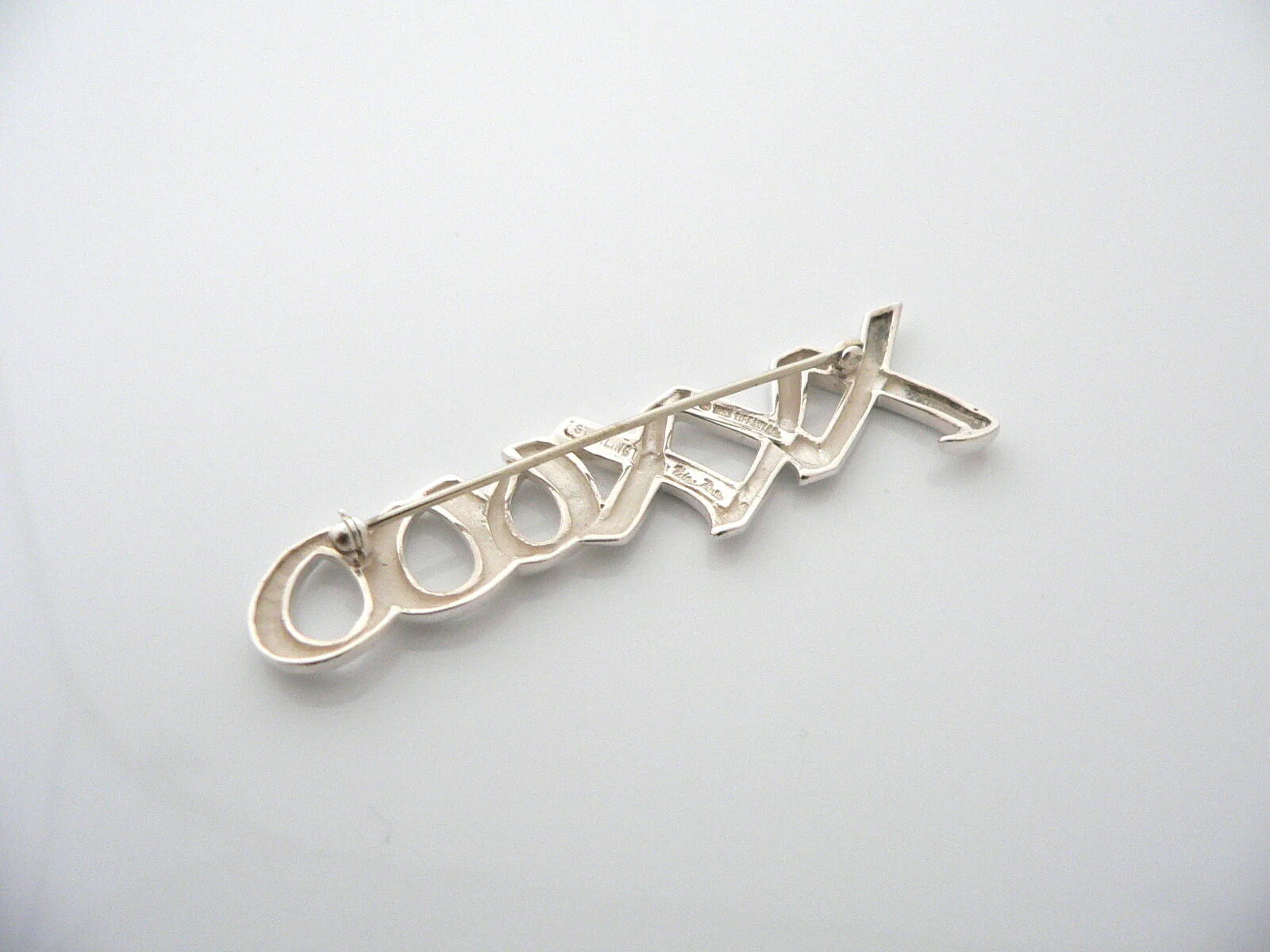 Tiffany & Co Silver Picasso XO Love Kisses Brooch Pin Large 2.75 In Hugs Gift