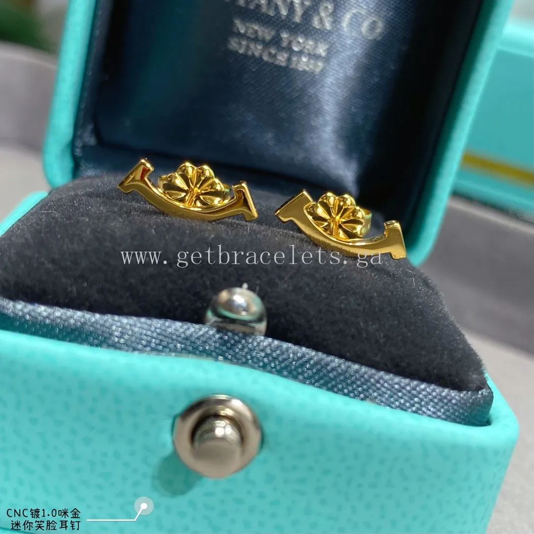 Tiffany T Smile Earrings Yellow Gold/Rose Gold/White Gold
