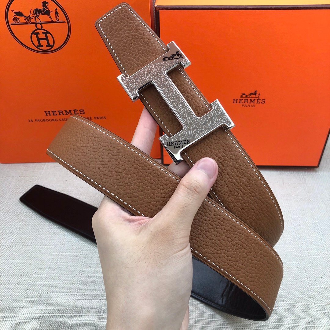 Hermes H Belt Buckle & Reversible Black For Women, Women Belt 380MM