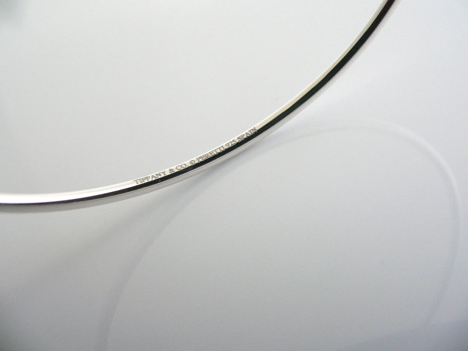 Tiffany & Co Open Heart Bangle Bracelet Peretti Silver Gift Love Art