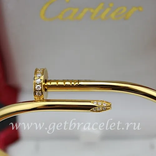 Fake Cartier Juste Un Clou Bracelet Yellow Gold Diamonds