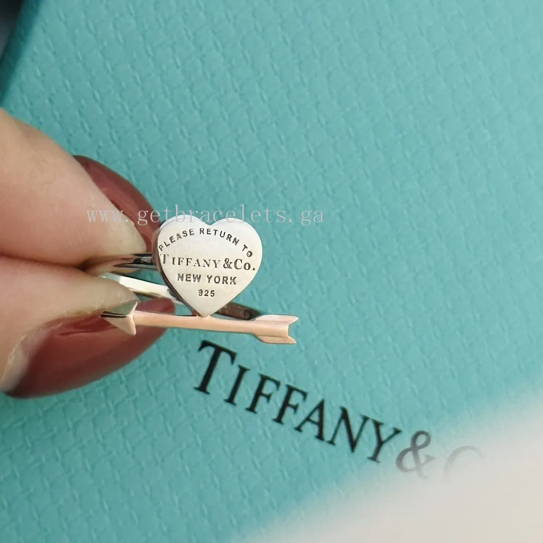 Tiffany Lovestruck Heart Tag Earrings in Silver and Rose Gold