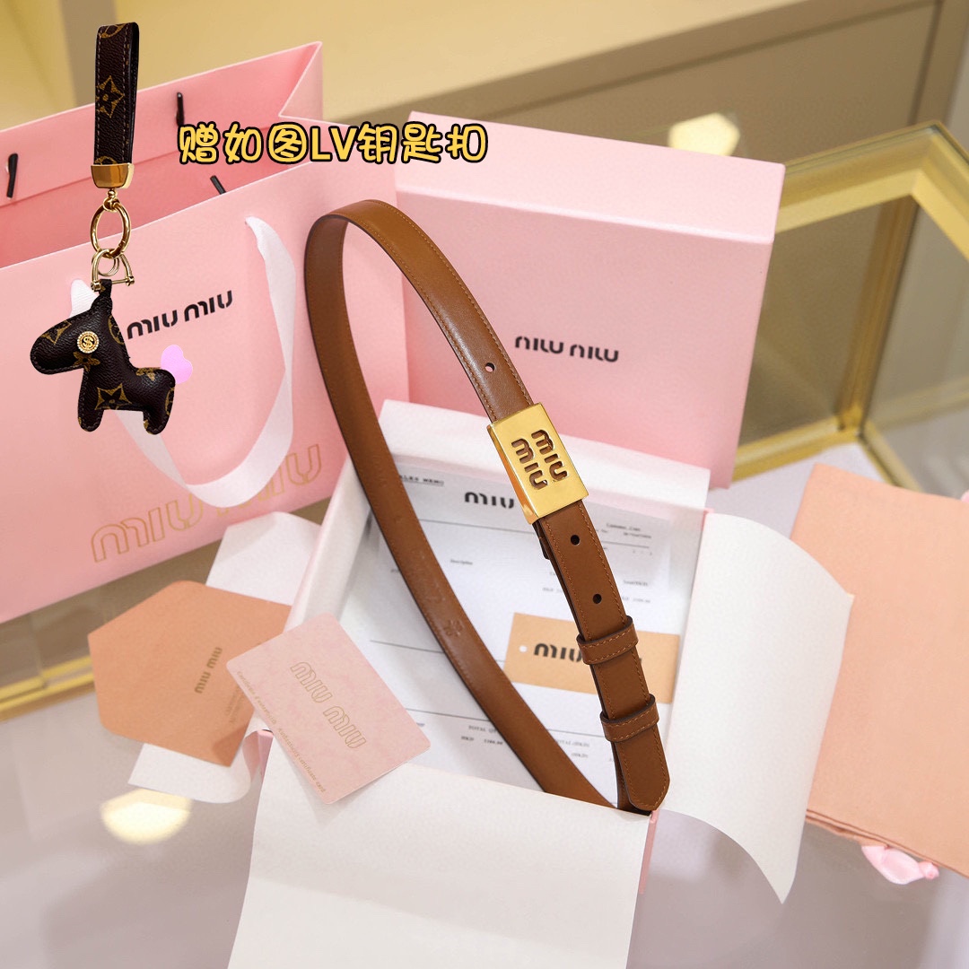 MiuMiu Leather Belts 1:1 Mirror Version