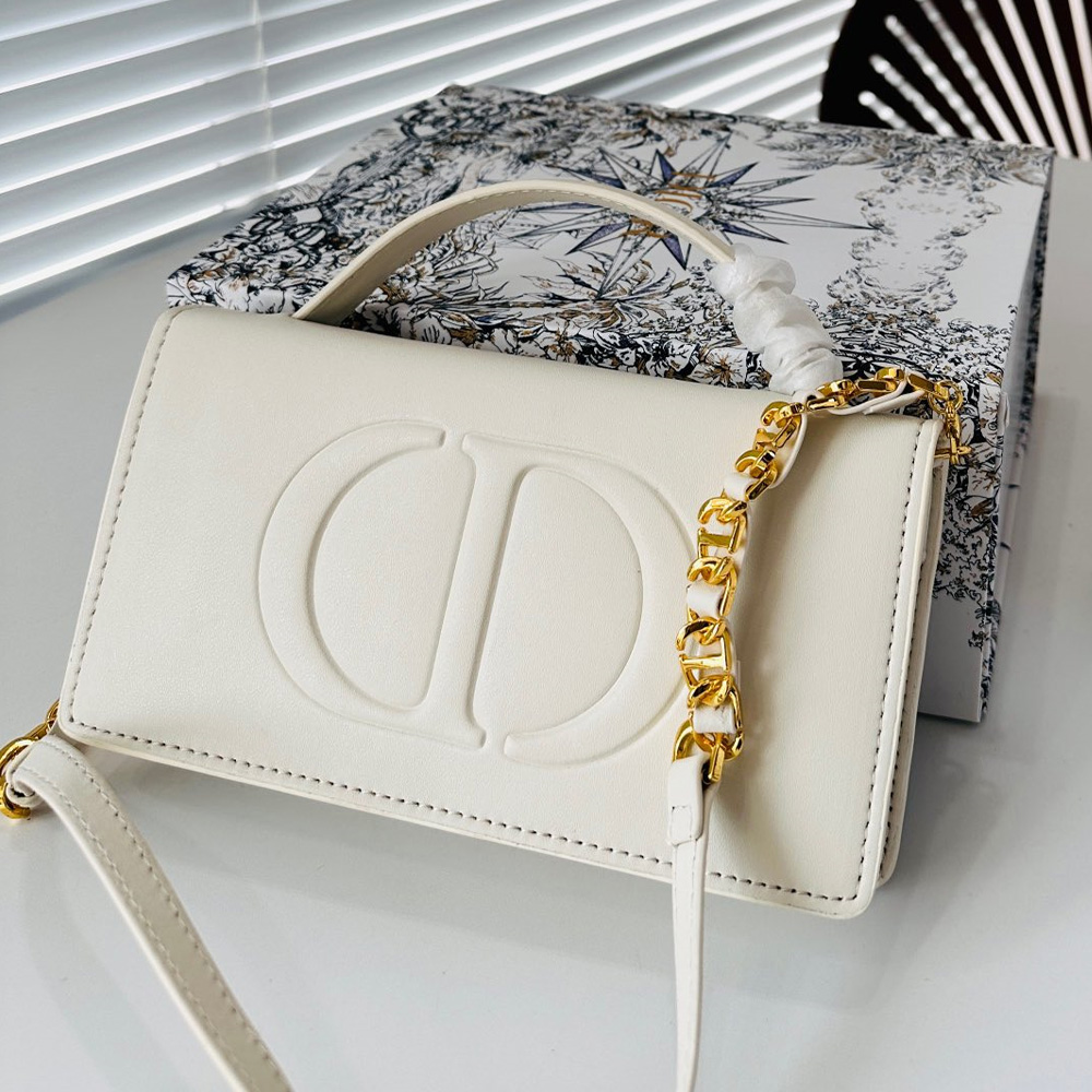 DIOR CD Signature Printed Shoulder Bag (Replica)