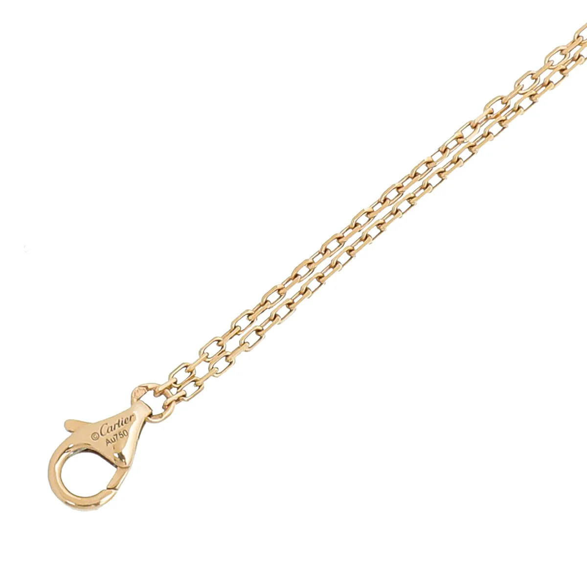 Cartier 18K Rose Gold 2 Diamond Love Necklace