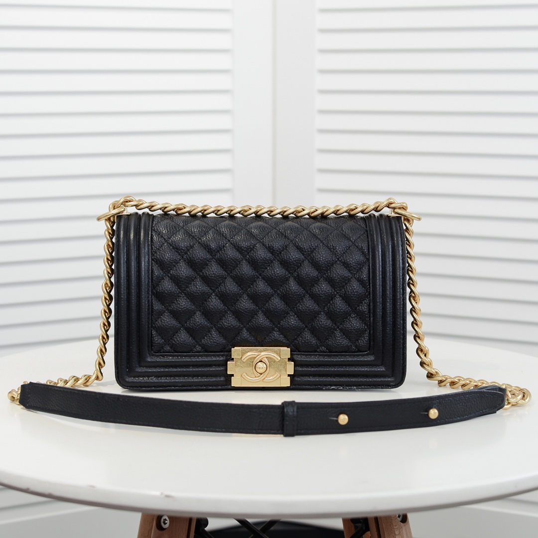 Chanel Leboy litchi or lychee pattern Shoulder Bag Handbag