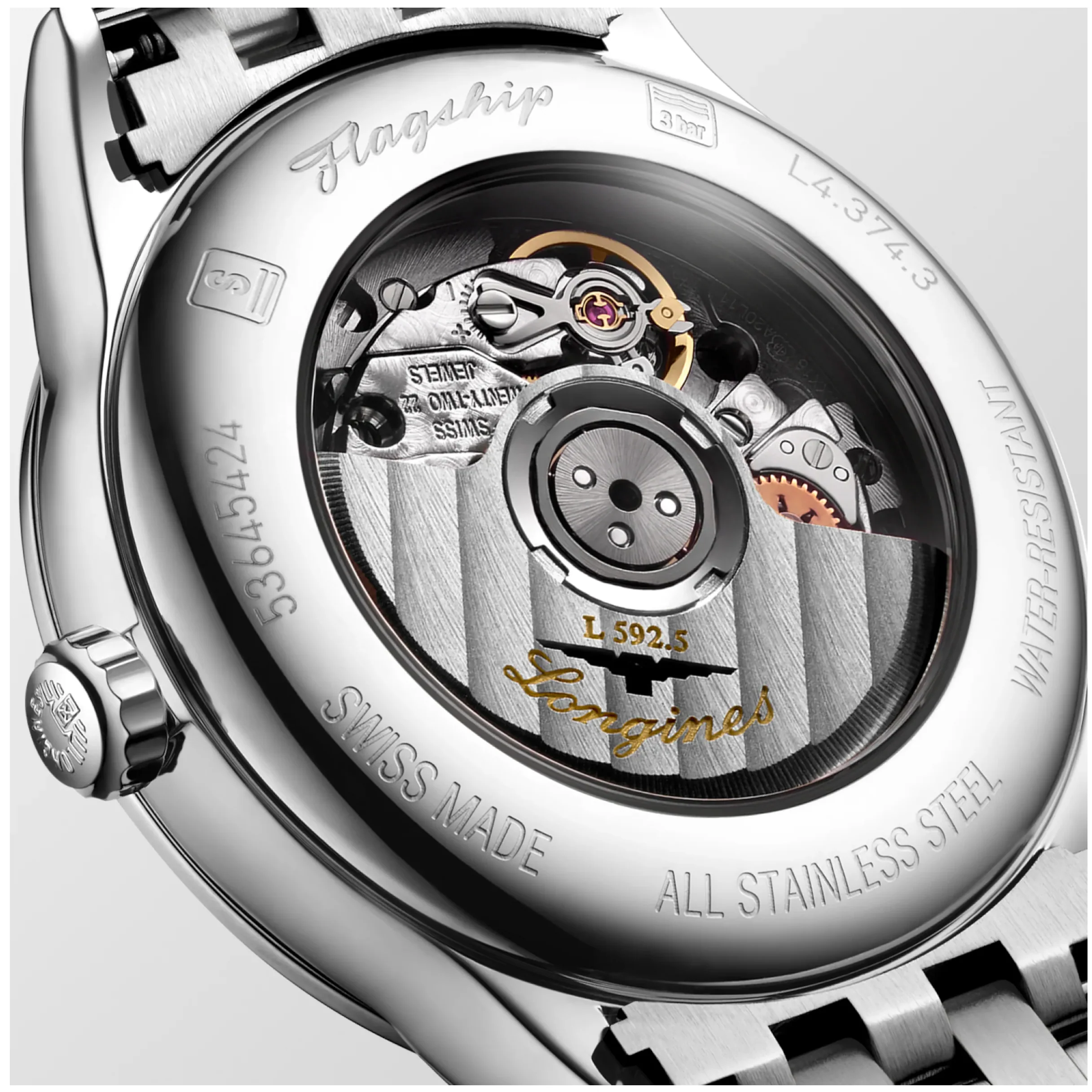 Flagship 30mm Automatic Black Dial Stainless Steel Watch L43744596