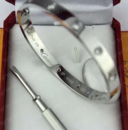 New Arrival Cartier Love Bracelet White Gold 10 Diamonds B6036117