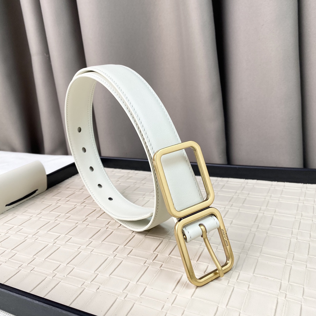 YSL Saint Laurent Leather Belts 1:1 Mirror Version