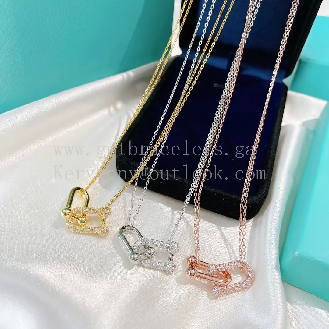 Tiffany HardWear Double Link Pendant Yellow Gold/White Gold/Rose Gold