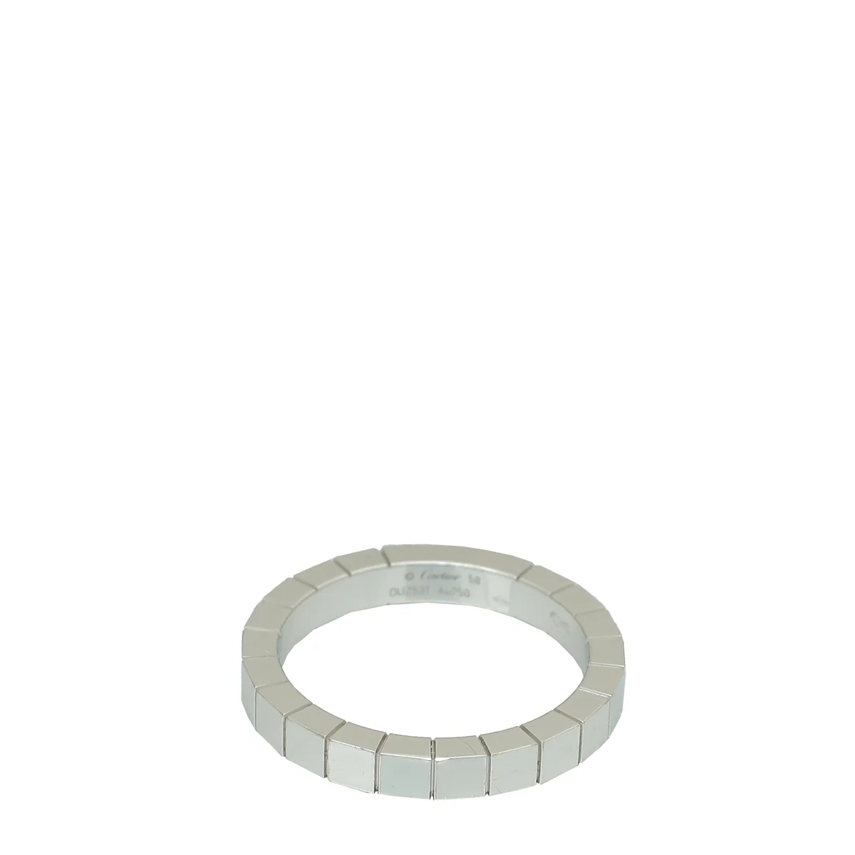 Cartier 18K White Gold Lanieres Band Ring 58