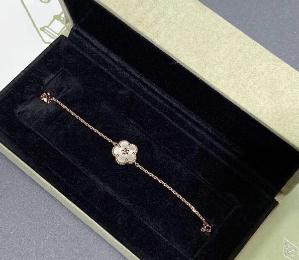 Van Cleef Plum Bossom Bracelet Dupe, Rose Gold