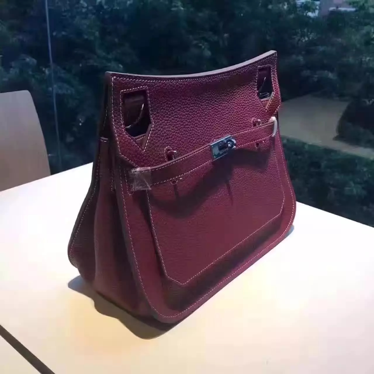 Hermes Jypsiere Leather Shoulder Bag Blue