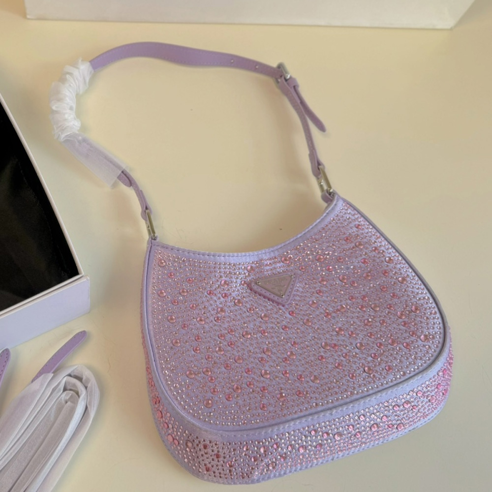Prada Cleo Leather Diamond Shoulder Bag Handbag（Replica）