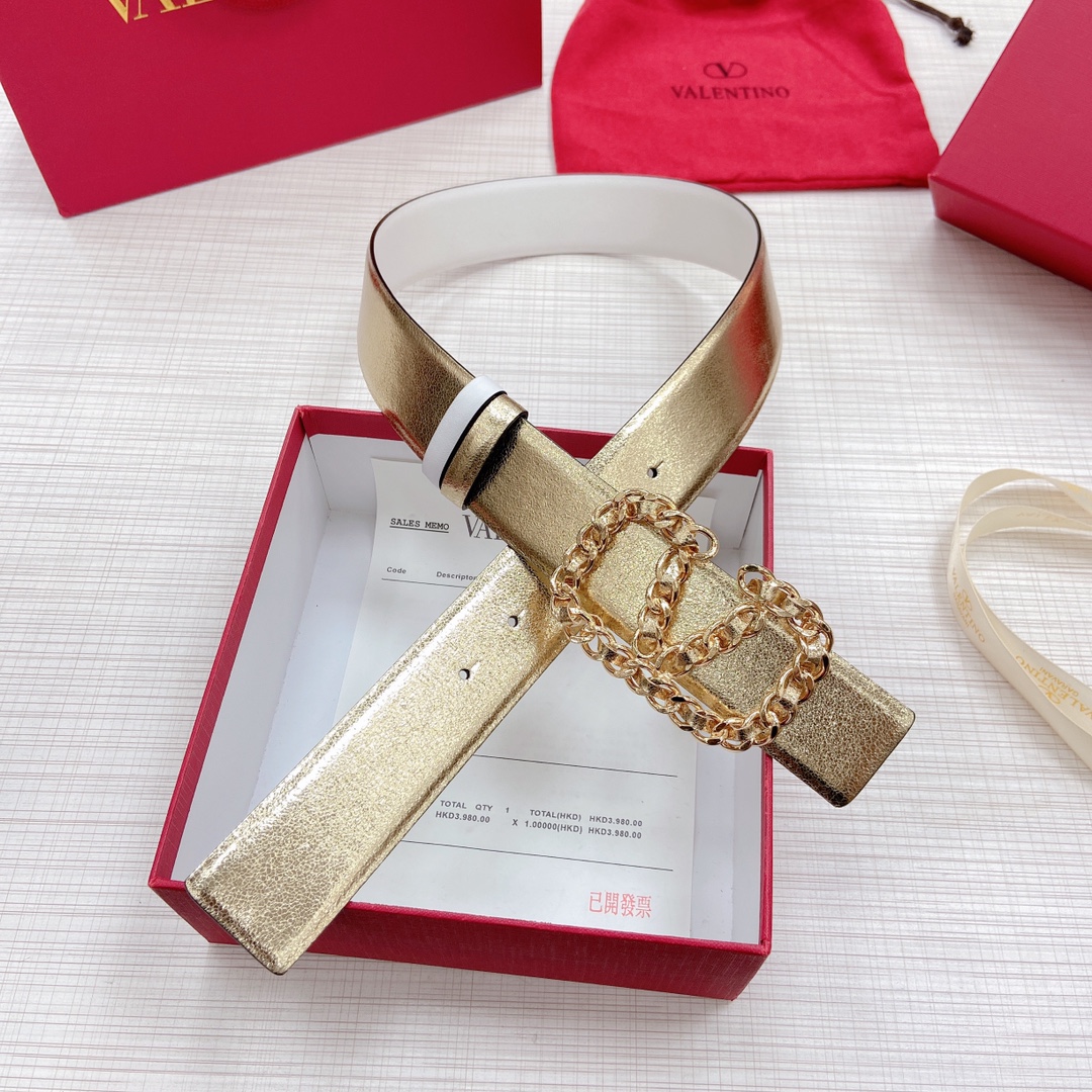 Valentino Leather Belts 1:1 Mirror Version