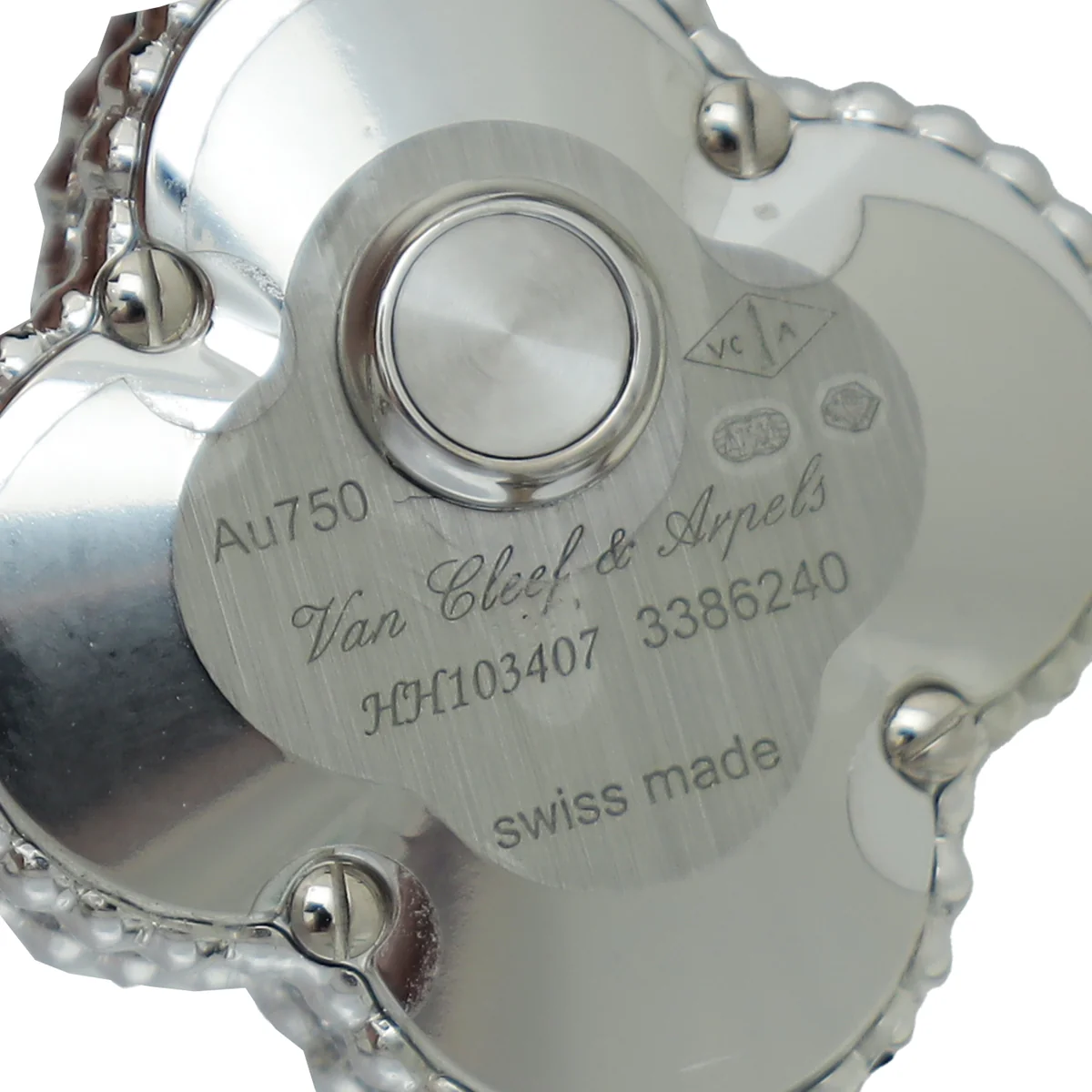 Van Cleef & Arpels 18K White Gold Diamond Sweet Alhambra Watch