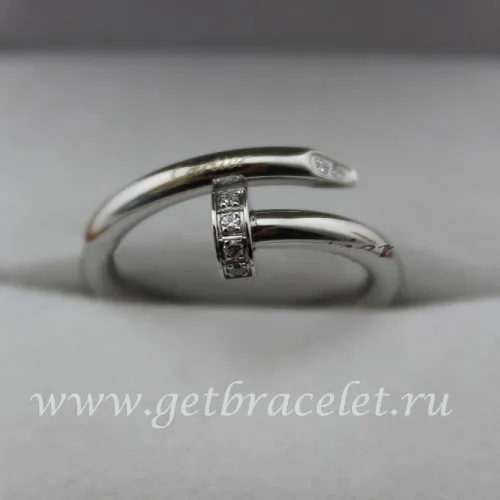 Replica Cartier Juste Un Clou Ring White Gold Diamonds B4092700