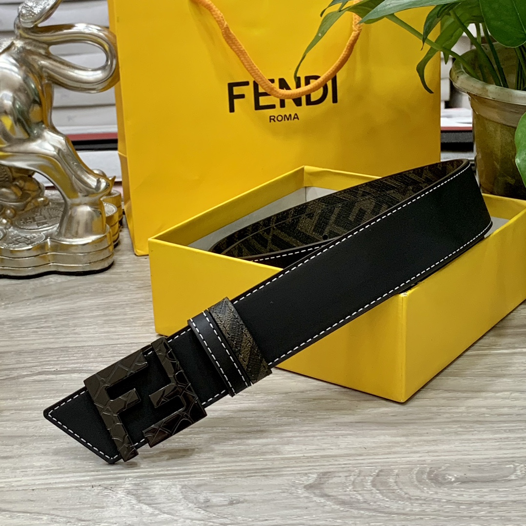 Fendi Leather Belts 1:1 Mirror Version
