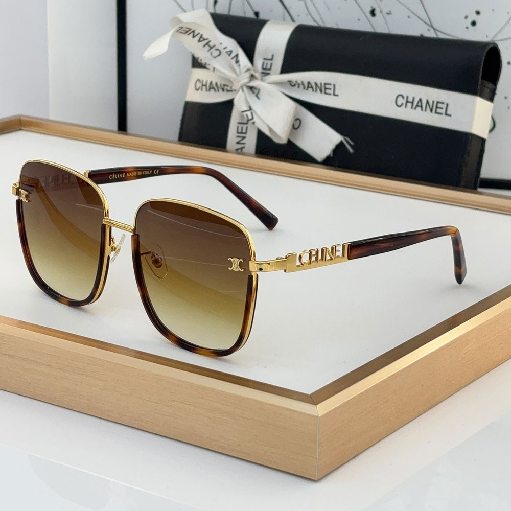 Celine  Mirror leg Stereoscopic Logo  sunglasses Top quality （Replica）