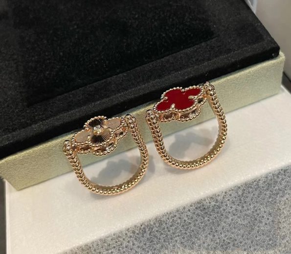 Van Cleef Clover Ring Dupe, Available in a variety of colors