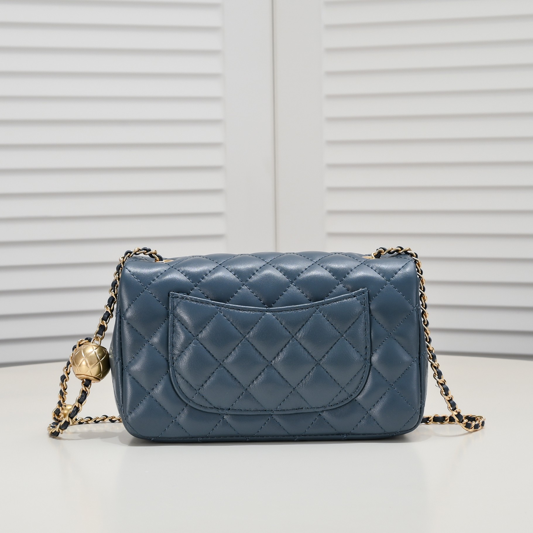 Chanel Cross Body Metal Ball Chain Shoulder Bag Handbag