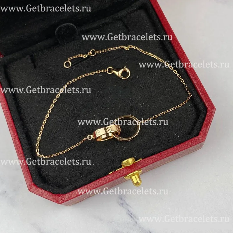 Replica Cariter Love Bracelet Pink Gold Double Ring B6027000