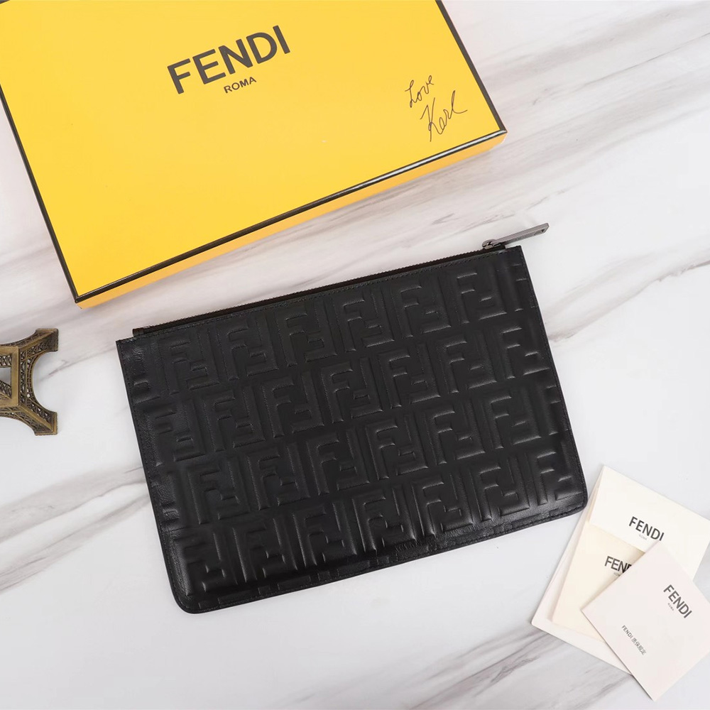 FENDI Printed Canvas Clutch Toiletry Bag(Replica)