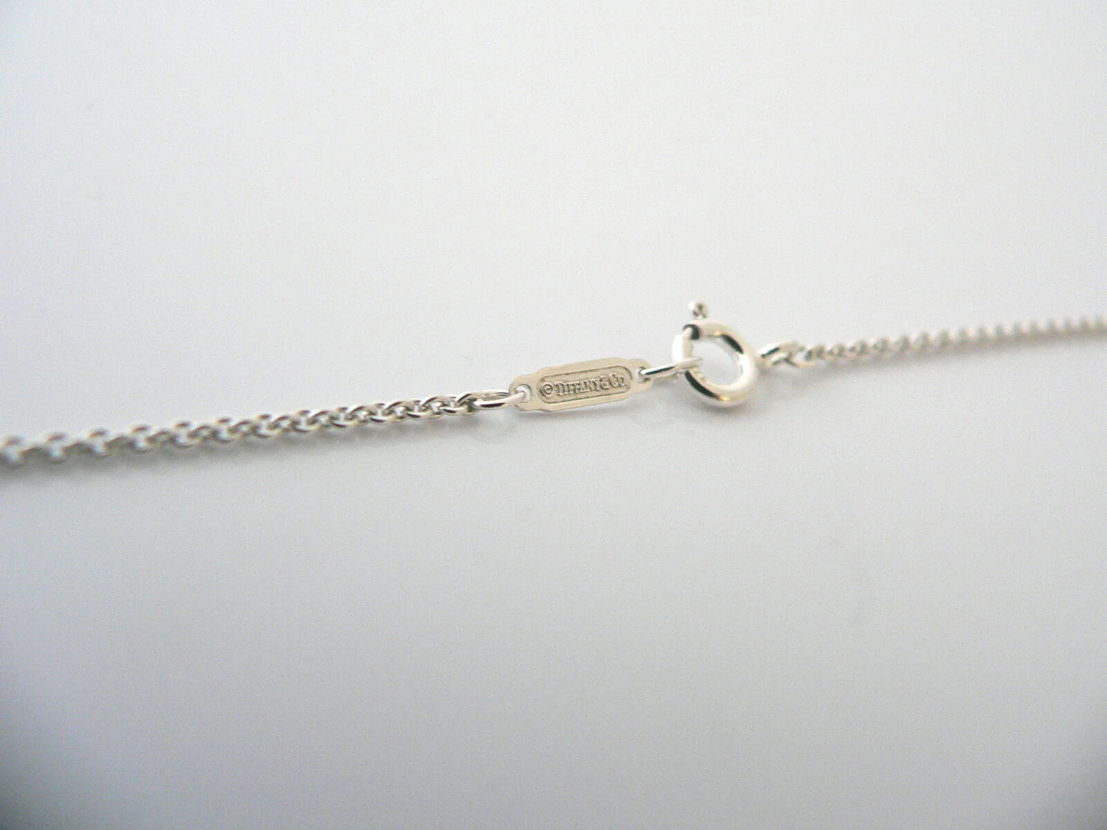 Tiffany Co Silver 1837 Triple Drop Circle Dangle Dangling Pendant Necklace Gift