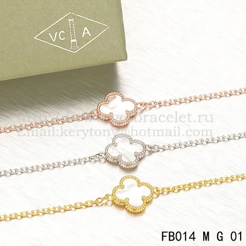 Van Cleef & Arpels Sweet Alhambra Bracelet Yellow Gold With White Mother Of Pearl